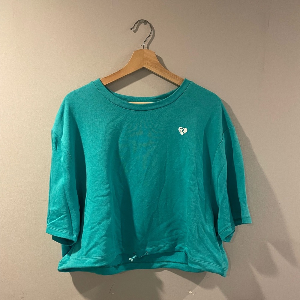Womens Best Teal XXL crop shirt